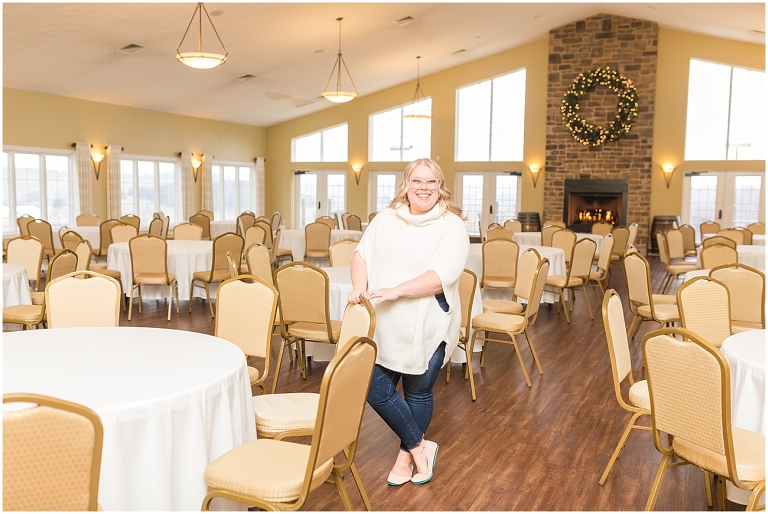 Lauryn in the main room at Bluestone Vineyard