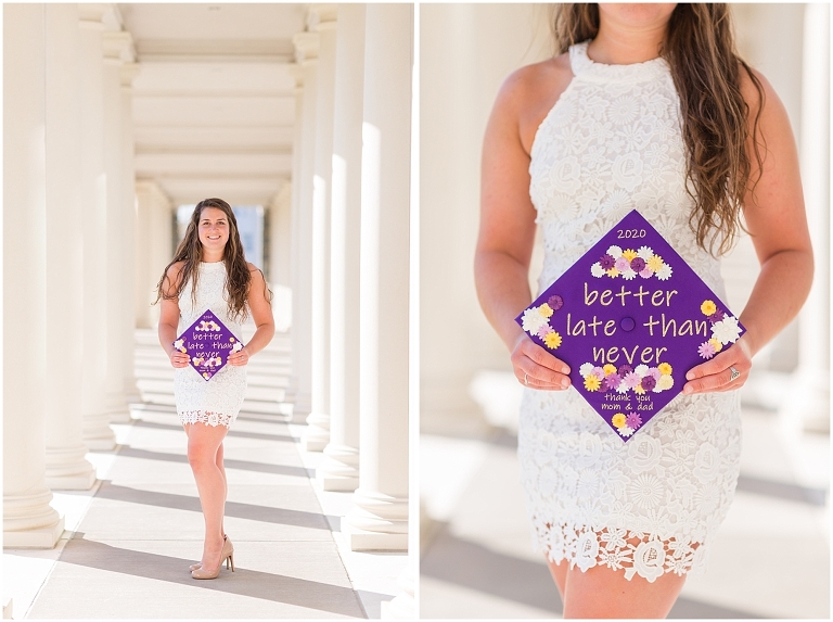 Allison rocked her graduation portraits. Her cap was decorated perfectly!